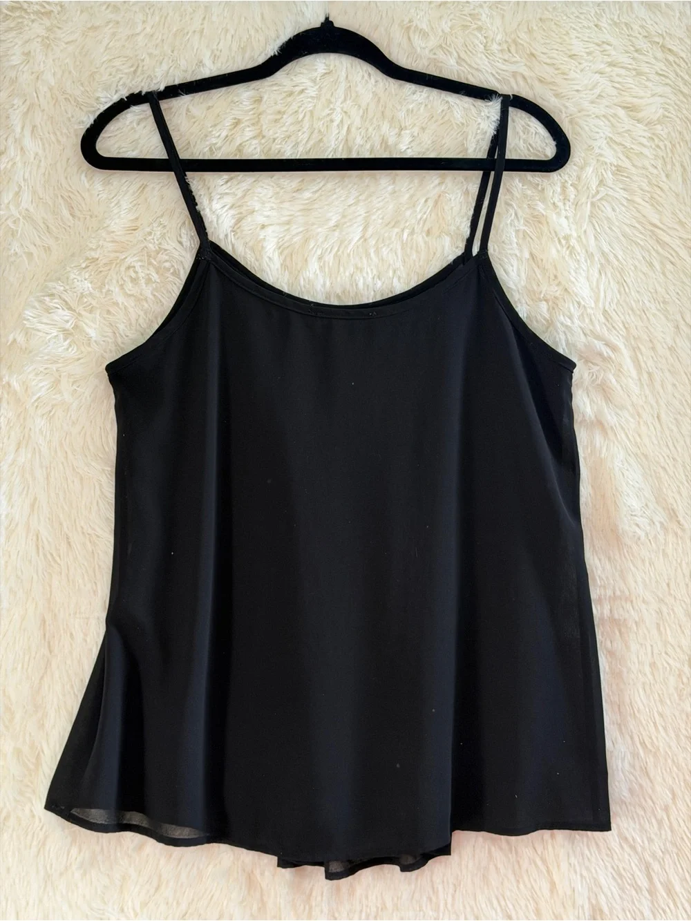 Laksmi Womens Fairy Grunge Pleated Front Cami Size L Black Whimsigoth Chiffon - Picture 3 of 5